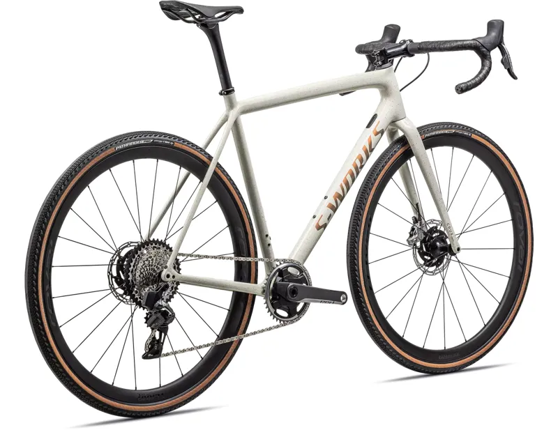 Specialized S-Works Crux eTap Gravel Bike 2025 in Birch/Red/Gold/Pearl Speckle-2