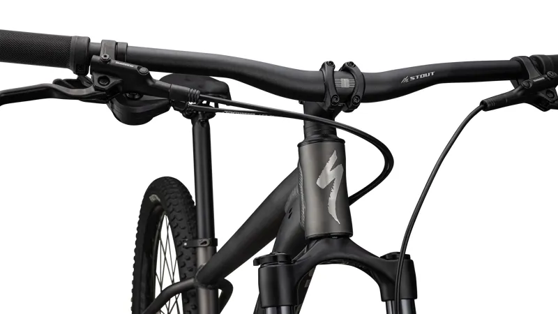 Specialized Rockhopper Expert Hardtail Mountain Bike 2025 in Satin Smoke/Gloss Chrome-4