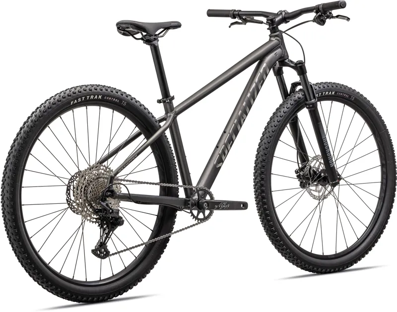 Specialized Rockhopper Expert Hardtail Mountain Bike 2025 in Satin Smoke/Gloss Chrome-2