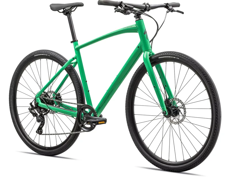 Specialized Sirrus X 2.0 Hybrid Bike 2024 in Electric Green/Smoke-1