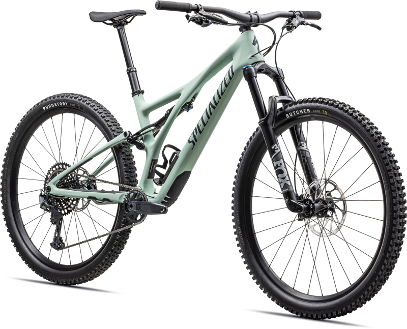 Specialized Stumpjumper Comp Full Suspension Mountain Bike 2024 in White Sage/Deep Lake-1