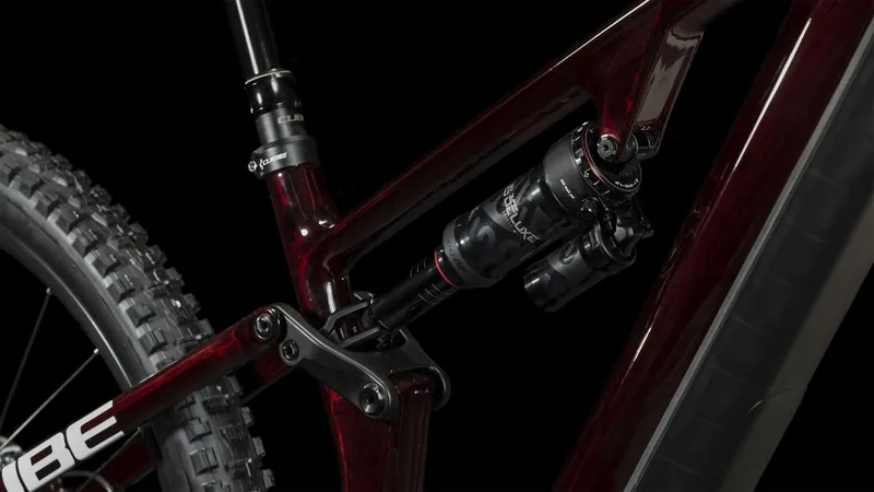 Cube Stereo Hybrid one55 c:68x SLX 750 Electric MTB 2025 in Liquid red carbon-5