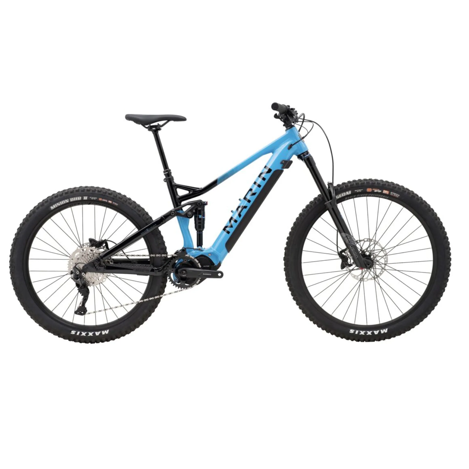 MARIN ALPINE TRAIL E ELECTRIC FULL SUSPENSION MOUNTAIN BIKE 2026 IN BLUE  BLACK