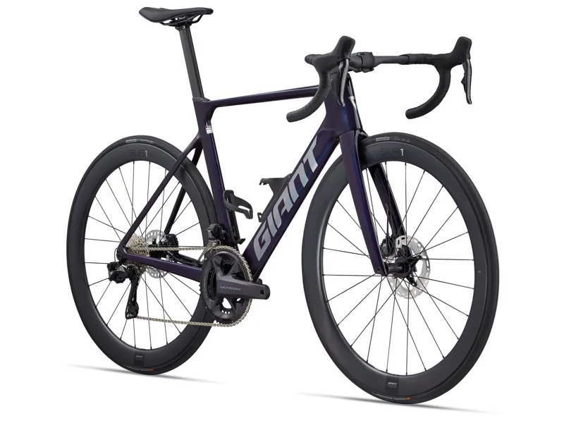 Giant Propel Advanced Pro 0-Di2 Road Bike 2023 in Black Currant Brushed Chrome-5