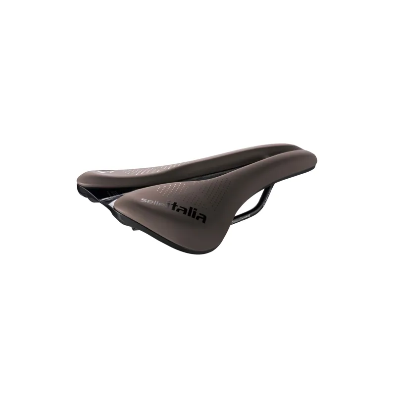 Selle Italia Novus Boost Evo TM Superflow Gravel Saddle in Mud Brown Large-1