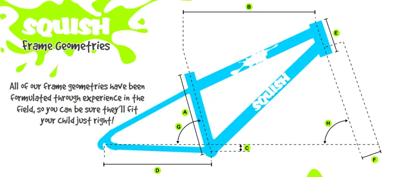 Squish 20 Inch Kids Hybrid Bike Geometry Chart
