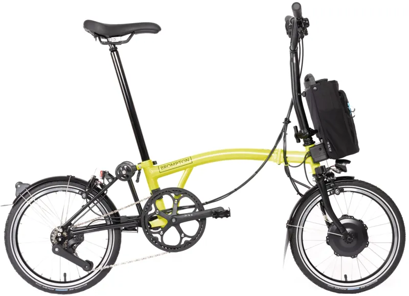 Brompton Electric C Line Explore 12 Speed Folding Bike 2024 in Yuzu Lime