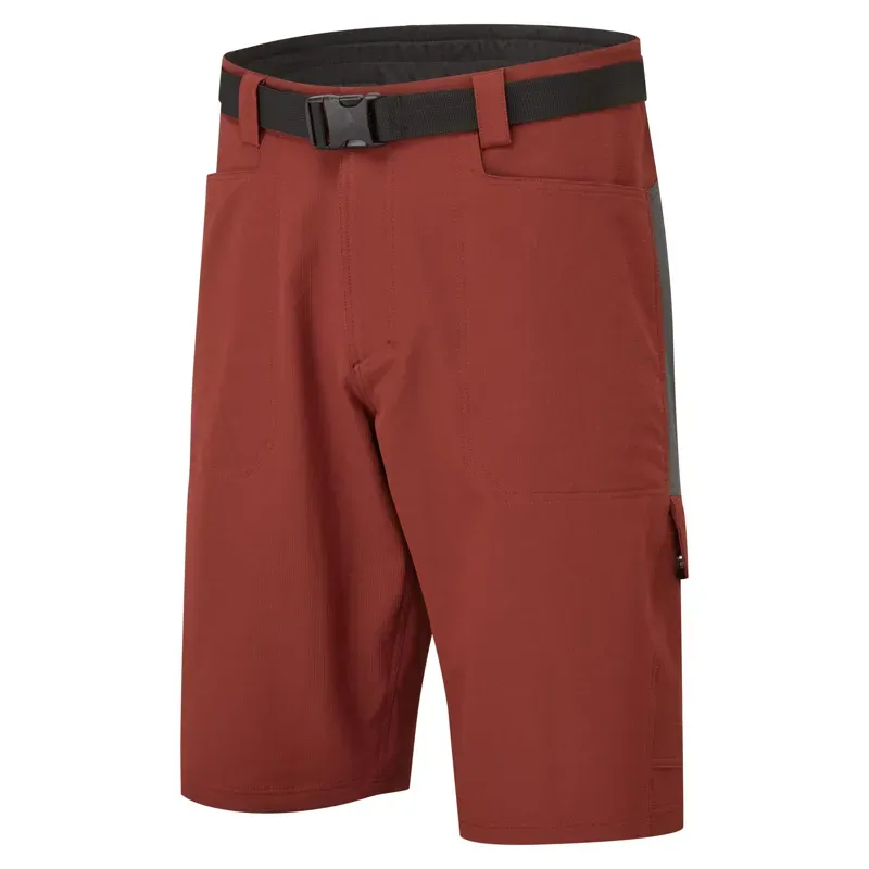 Altura Esker Cargo Baggy Shorts + Liner in Brick Red
