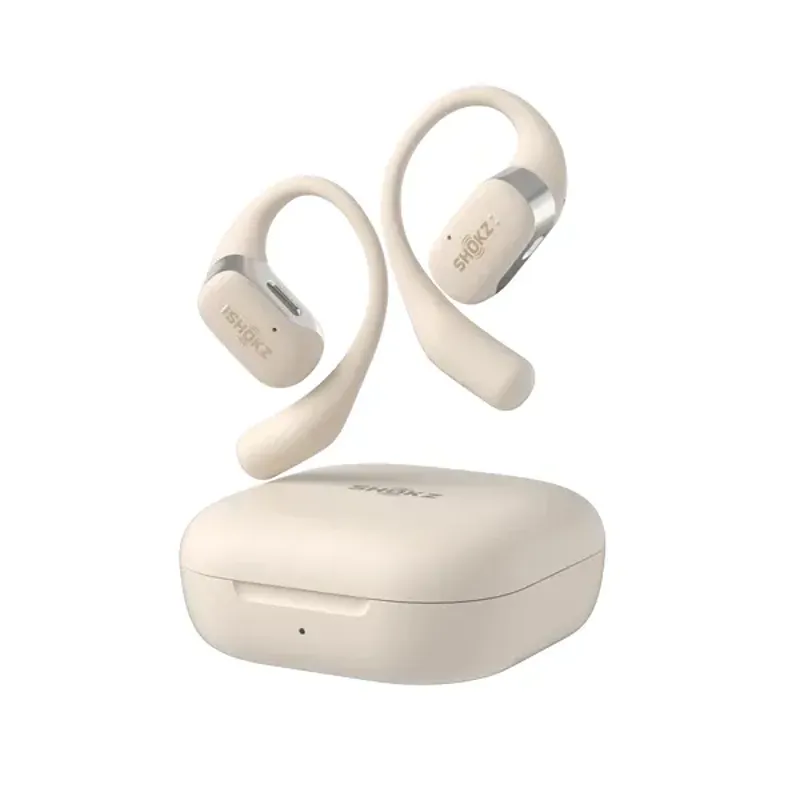 Shokz OpenFit Cycle Headphones in Beige-1