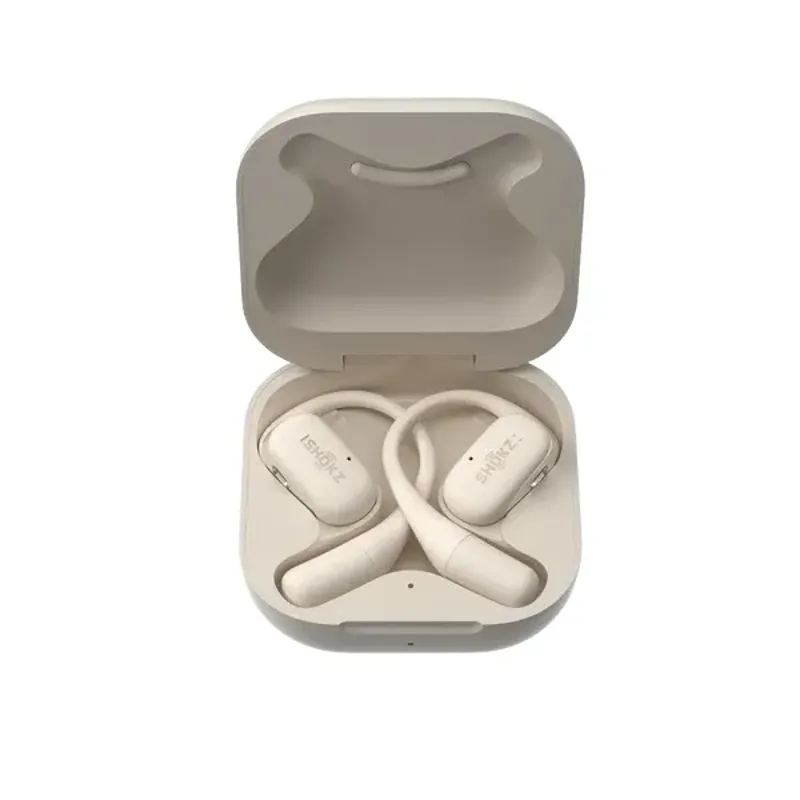 Shokz OpenFit Cycle Headphones in Beige-3