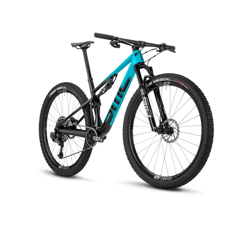 BMC Fourstroke 01 ONE X01 Eagle AXS Full Suspension Mountain Bike 2023 in Turquoise/Black/Carbon-6