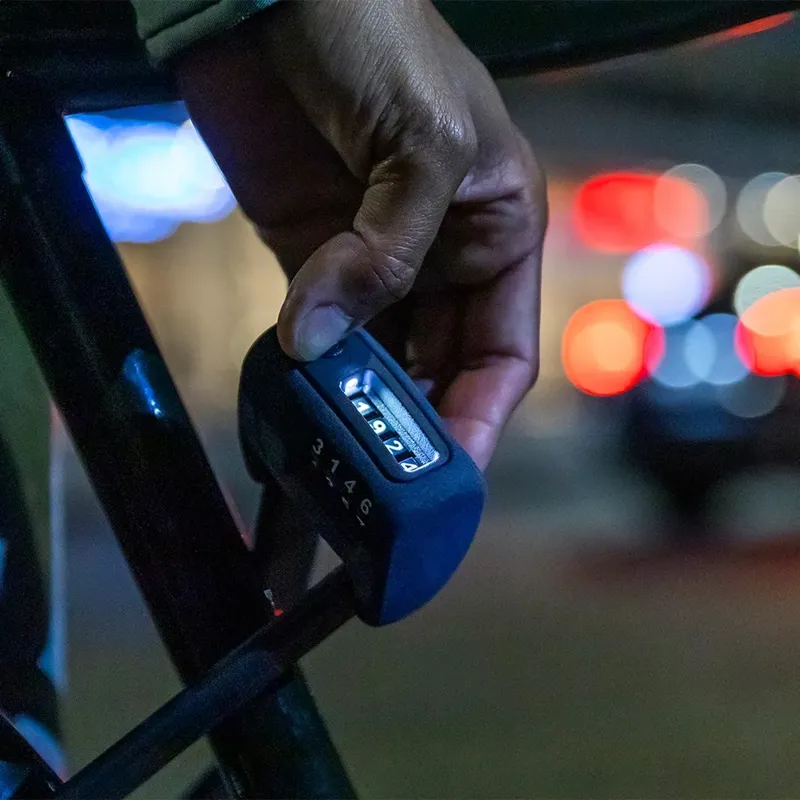 Abus Bordo 6000C LED 90cm Folding Lock in Black-3