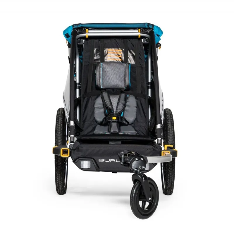 Burley Dlite X Bike Trailer/Stroller Double in Aqua-1