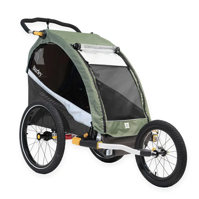 Burley D'Lite X Bike Trailer/Stroller Single in Sage Green-4