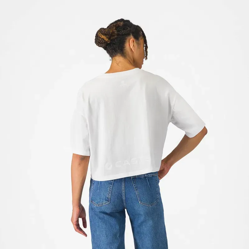Castelli Classico Logo Women's Tee in White-1