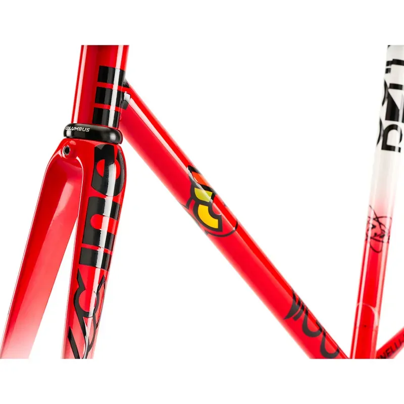Cinelli Vigorelli Steel Track Frame 2026 in Red-White-1