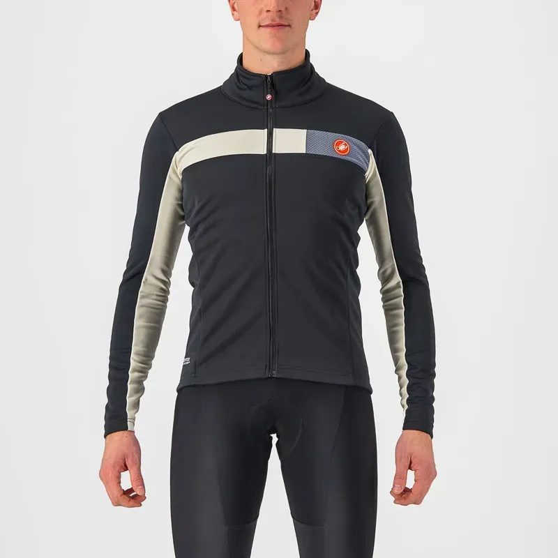 Castelli Mortirolo 6S Jacket in Light Black/Chalk/Silver Reflex