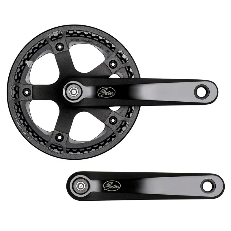 Gates CDN S250 Crank Set with Alloy Chain Guard in Black-1