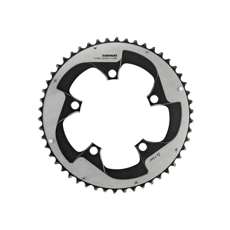 Balfes Bikes Sram SRAM Rival22 X-Glide R 50T 110 BCD Chain Ring in Silver | Free postage over £30, £10 off first order, price match & 0% finance.