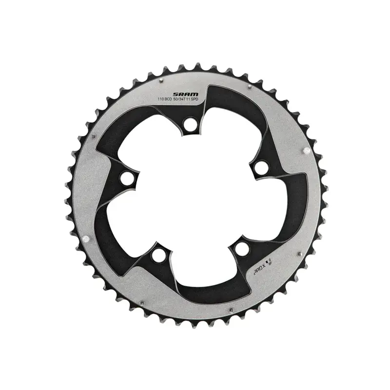 Balfes Bikes Sram SRAM Rival22 X-Glide R 50T 110 BCD Chain Ring in Silver | Free postage over £30, £10 off first order, price match & 0% finance.