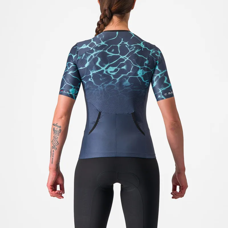 Castelli Free Speed 2 Women's Race Top in Belgian Blue/Light Turquoise-1