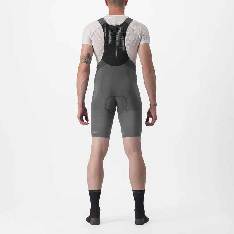 Castelli Premio Black Bibshorts in Gunmetal Grey/Clay-1
