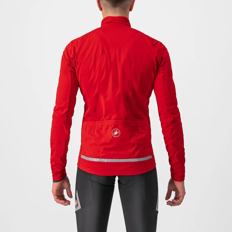 Castelli Go Jacket in Red/Silver Grey-1