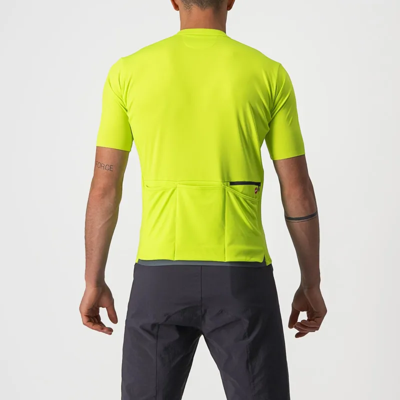 Castelli Unlimited Allroad Short Sleeve Jersey in Electric Lime-1