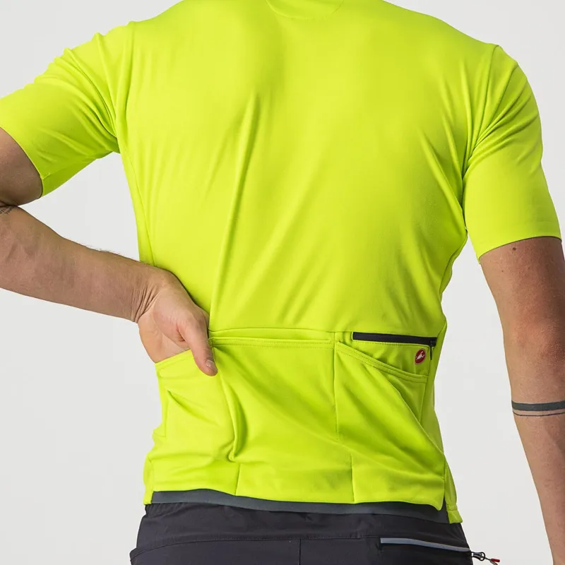 Castelli Unlimited Allroad Short Sleeve Jersey in Electric Lime-3