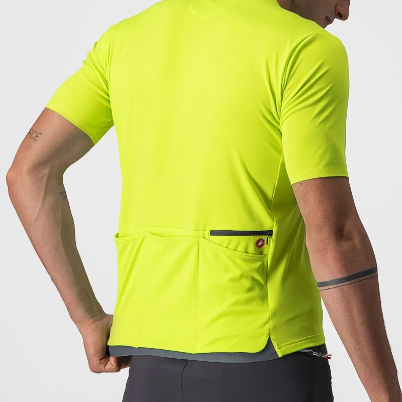 Castelli Unlimited Allroad Short Sleeve Jersey in Electric Lime-2