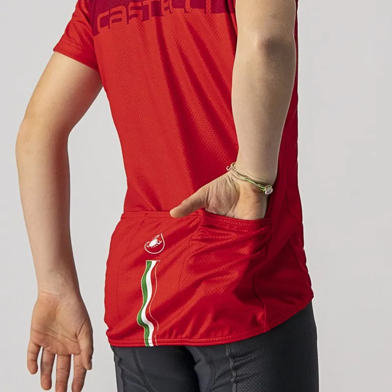 Castelli Neo Prologo Kids' Short Sleeve Jersey in Red/Pro Red-2