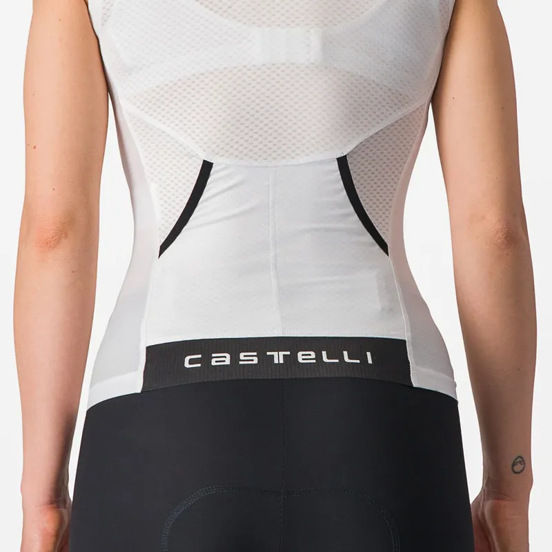 Castelli Free 2 Women's Tri Singlet in White/Black-4