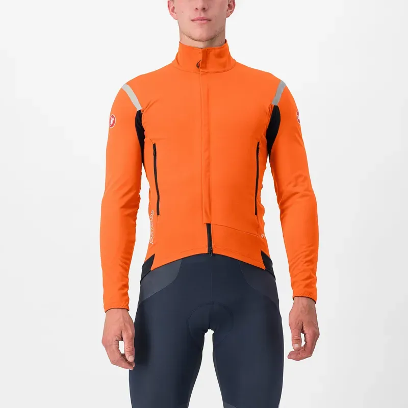 Castelli Perfetto RoS 2 Jacket in Red Orange/Grey