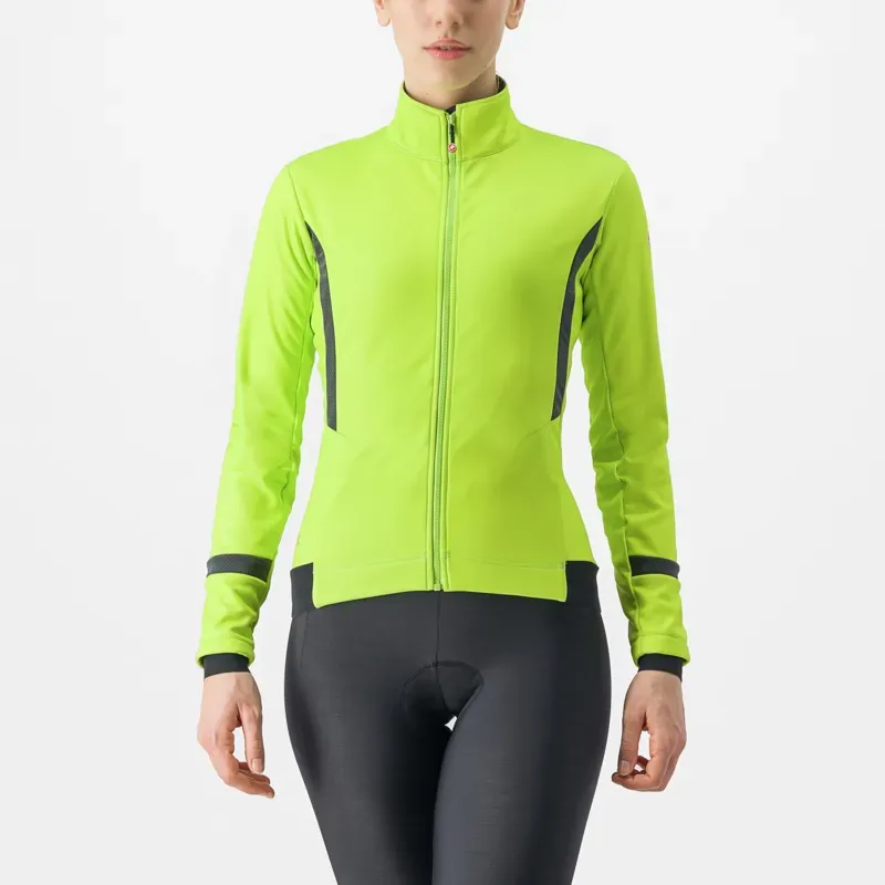Castelli Dinamica 2 Women's Jacket in Electric Lime/Black Reflex