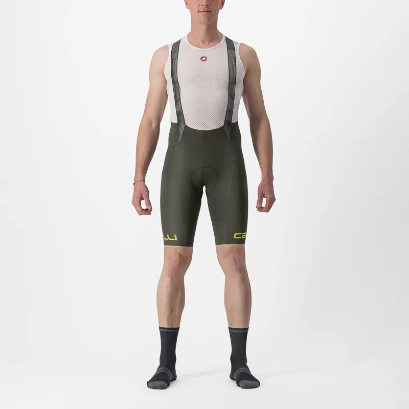 Castelli Free Aero RC Classic Bib Shorts in Deep Green