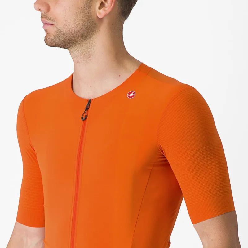 Castelli Premio Black Short Sleeve Jersey in Orange Rust-3