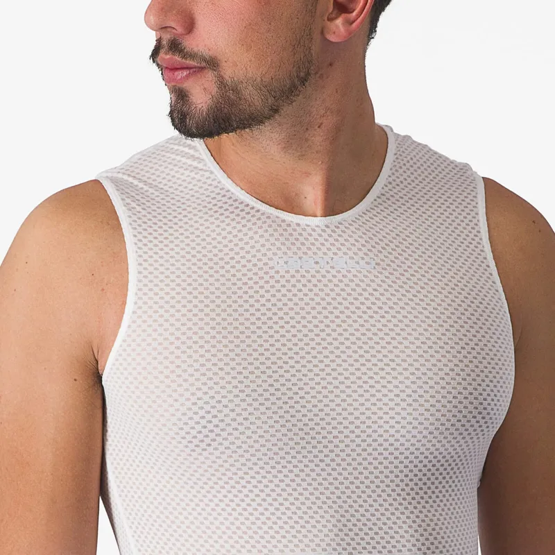 Castelli Pro Mesh 2.0 Sleeveless Base Layer in White-4