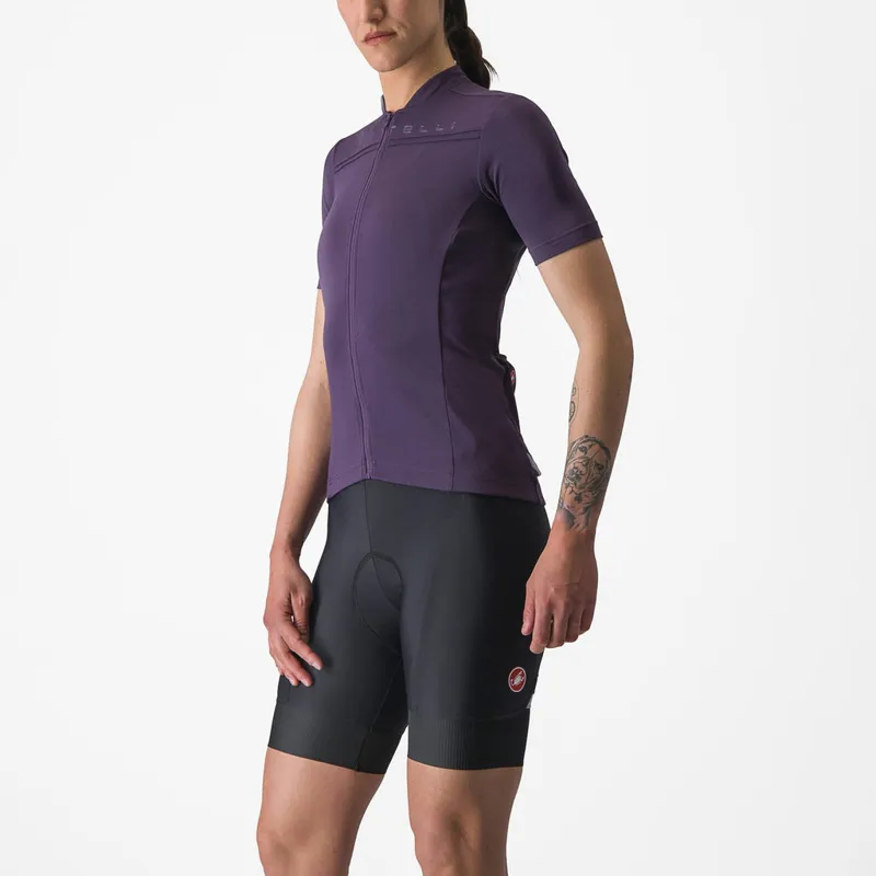 Castelli Anima 4 Women's Short Sleeve Jersey in Night Shade-2