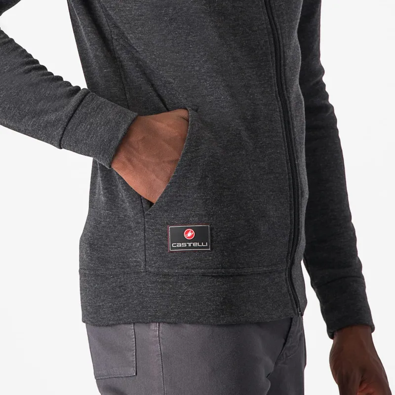 Castelli Milano 2 Full Zip Fleece in Dark Grey-3