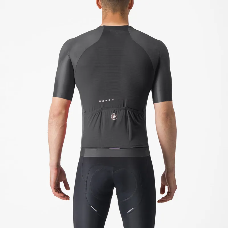 Castelli Aero Race 7.0 Short Sleeve Jersey in Light Black-1