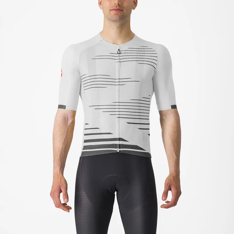 Castelli Climber's 4.0 Short Sleeve Jersey in White/Black