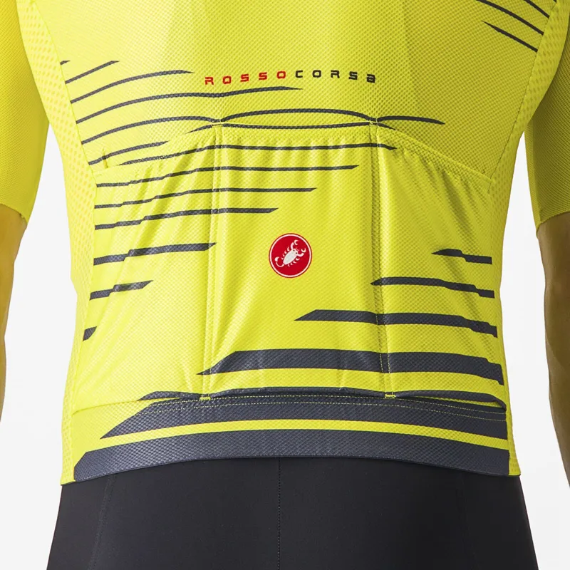 Castelli Climber's 4.0 Short Sleeve Jersey in Sulphur/Twilight Blue-2