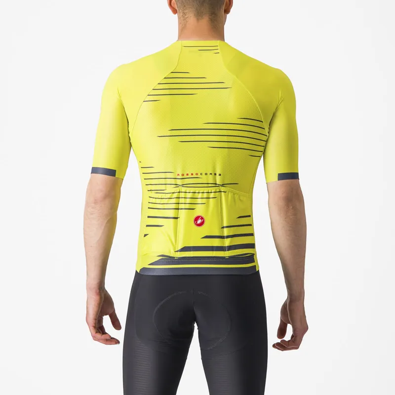 Castelli Climber's 4.0 Short Sleeve Jersey in Sulphur/Twilight Blue-1