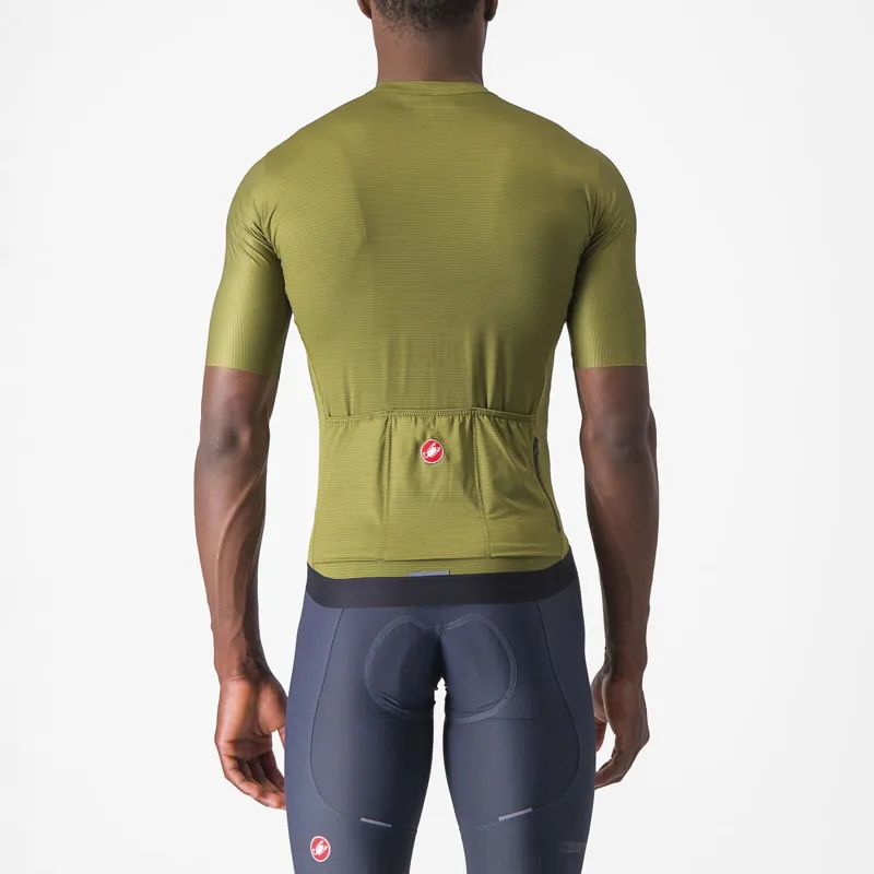 Castelli Espresso Short Sleeve Jersey in Sage/Electric Lime-1