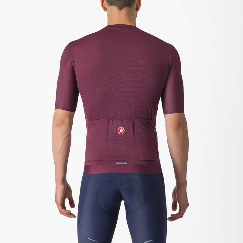 Castelli Espresso Short Sleeve Jersey in Bordeaux/Silver Moon-1