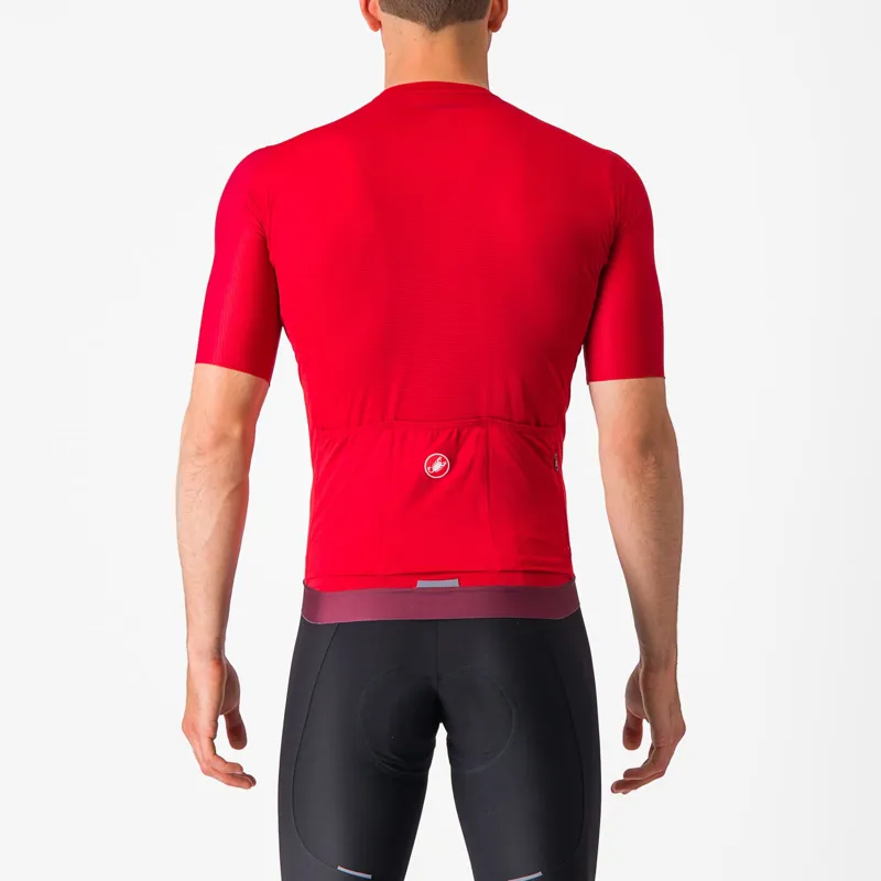 Castelli Espresso Short Sleeve Jersey in Rich Red/Bordeaux-1