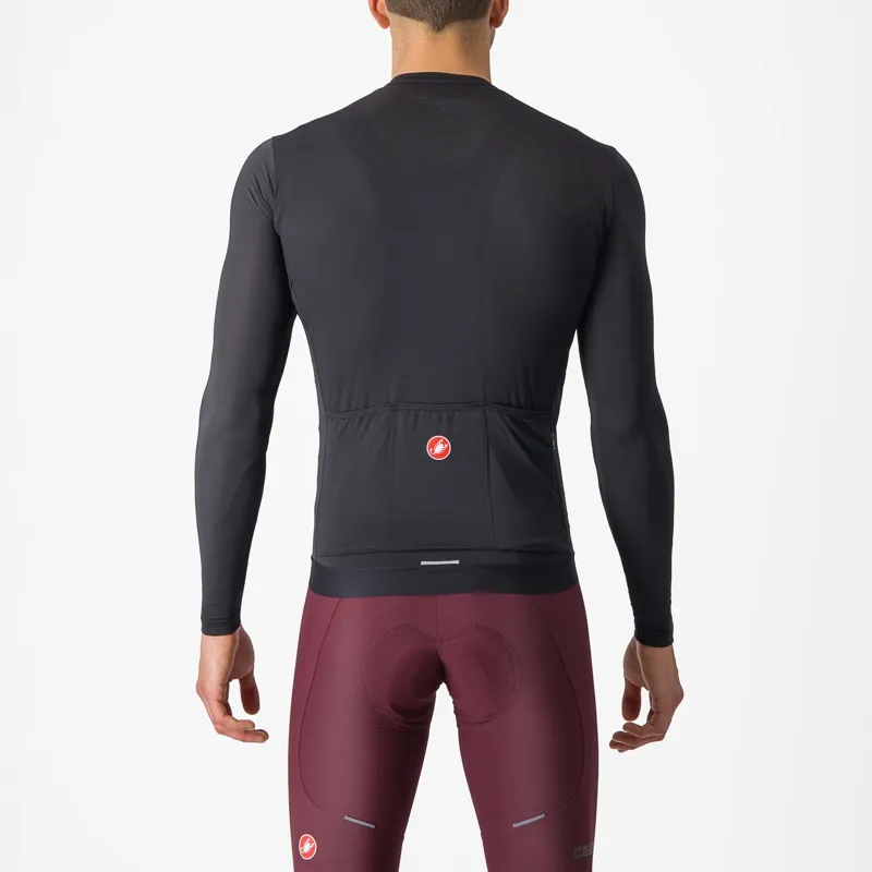Castelli Espresso Long Sleeve Jersey in Black/Grey-1