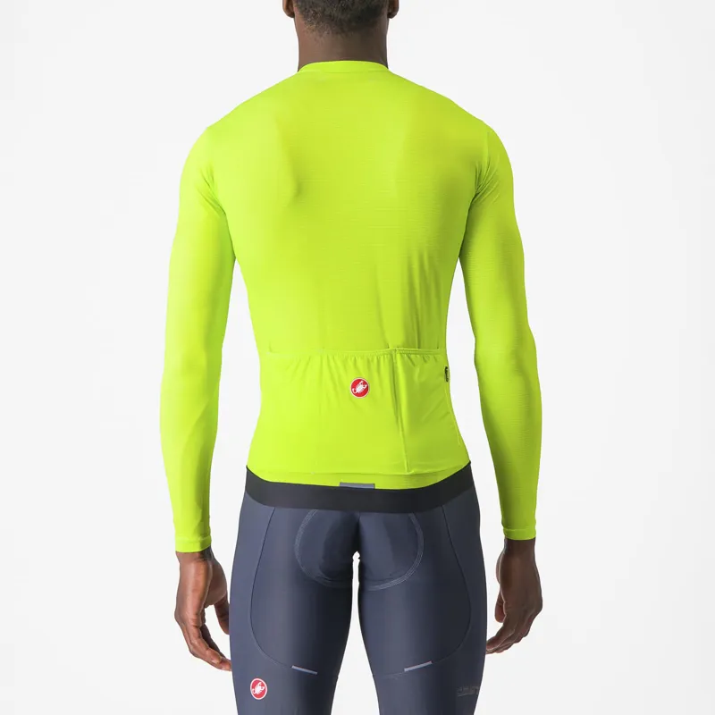 Castelli Espresso Long Sleeve Jersey in Electric Lime/Green-1