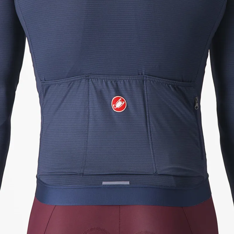 Castelli Espresso Long Sleeve Jersey in Belgian Blue/Silver Moon-2