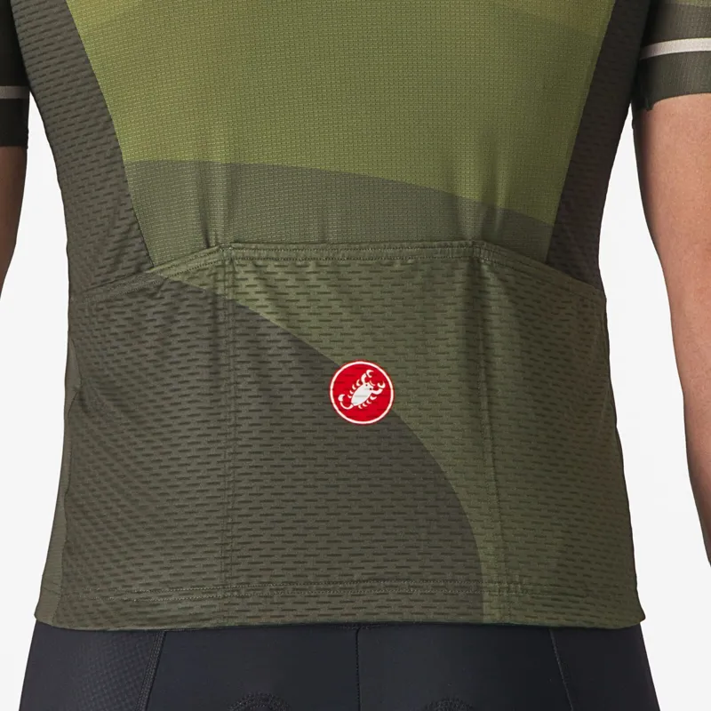Castelli Orizzonte Short Sleeve Jersey in Green/Sage/Silver Moon-2